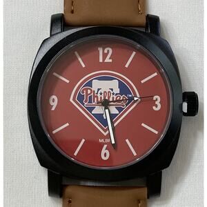 New Philadelphia Phillies Men's Sparo Knight Series Brown Leather Strap Watch
